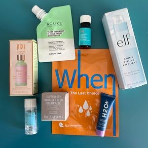 NEW Skincare Bundle - Pixi, Youth to the People, e.l.f., Acure, Moroccan Oil etc
